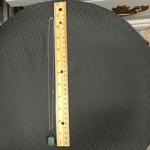 Green Aventurine Necklace Natural Gemstone Pendant Stainless-Steel Necklace NEW - Picture 10 of 17